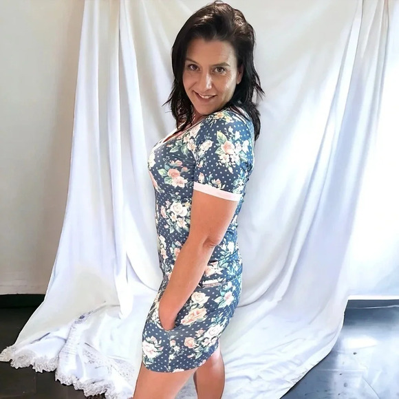 Shirley & Stone Floral Polka dot short pajama‎ set - Picture 4 of 6